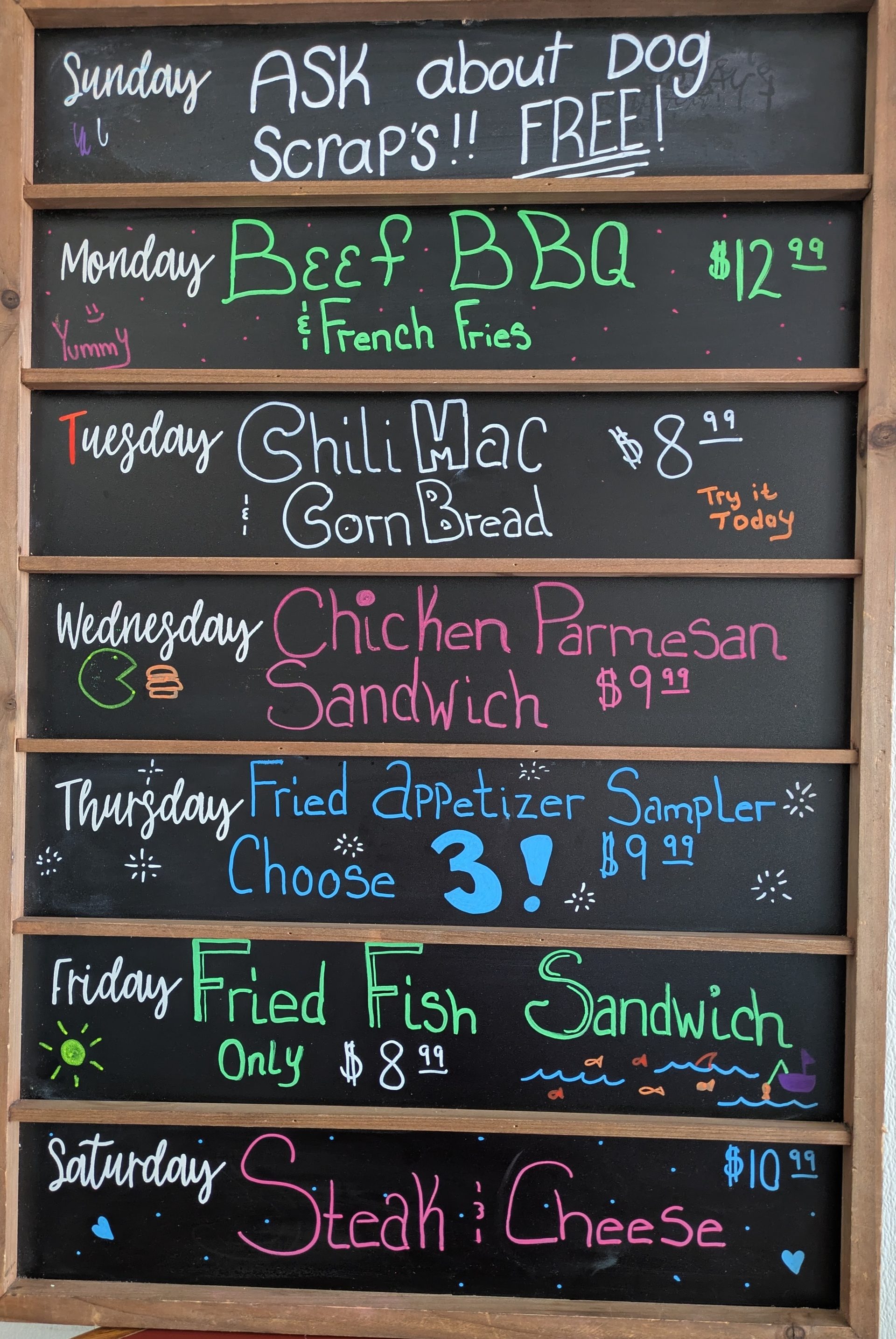 This Week's Specials Board